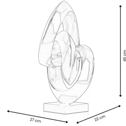Infinite Orbit 45cm Silver Resin Indoor Sculpture