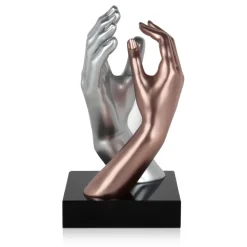 Infinite Touch 36cm Bronze Resin Indoor Sculpture