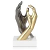 Infinite Touch 36cm Gold Resin Indoor Sculpture