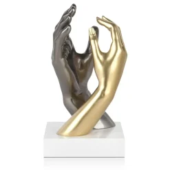 Infinite Touch 36cm Gold Resin Indoor Sculpture