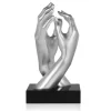 Infinite Touch 36cm Silver Resin Indoor Sculpture