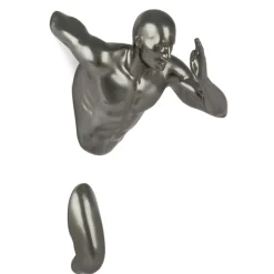 Infinity Man 50cm Anthracite Resin Wall Sculpture