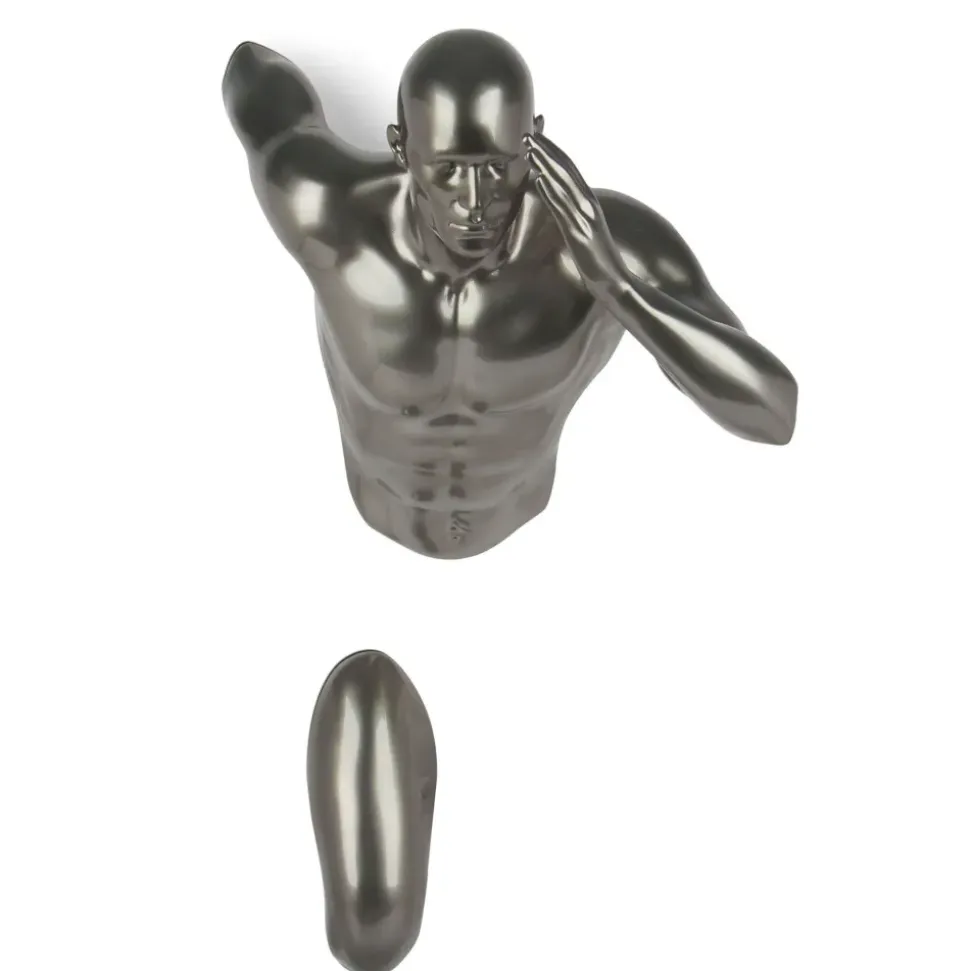 Infinity Man 50cm Anthracite Resin Wall Sculpture