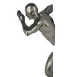 Infinity Man 50cm Anthracite Resin Wall Sculpture