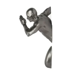 Infinity Man 28cm Anthracite Resin Wall Sculpture