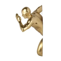 Infinity Man 28cm Gold Resin Wall Sculpture