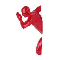 Infinity Man 28cm Red Resin Wall Sculpture