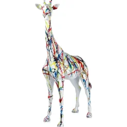 Inked Giraffe 100cm Multicolour Resin Indoor Sculpture