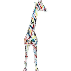 Inked Giraffe 100cm Multicolour Resin Indoor Sculpture