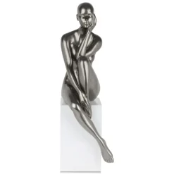 Introspective 74cm Anthracite Resin Indoor Sculpture