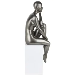 Introspective 74cm Anthracite Resin Indoor Sculpture