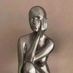 Introspective 74cm Anthracite Resin Indoor Sculpture