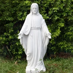 Jesus 80cm Marble Resin Garden Statue