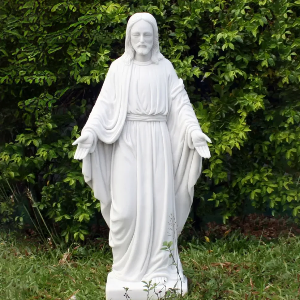 Jesus 80cm Marble Resin Garden Statue
