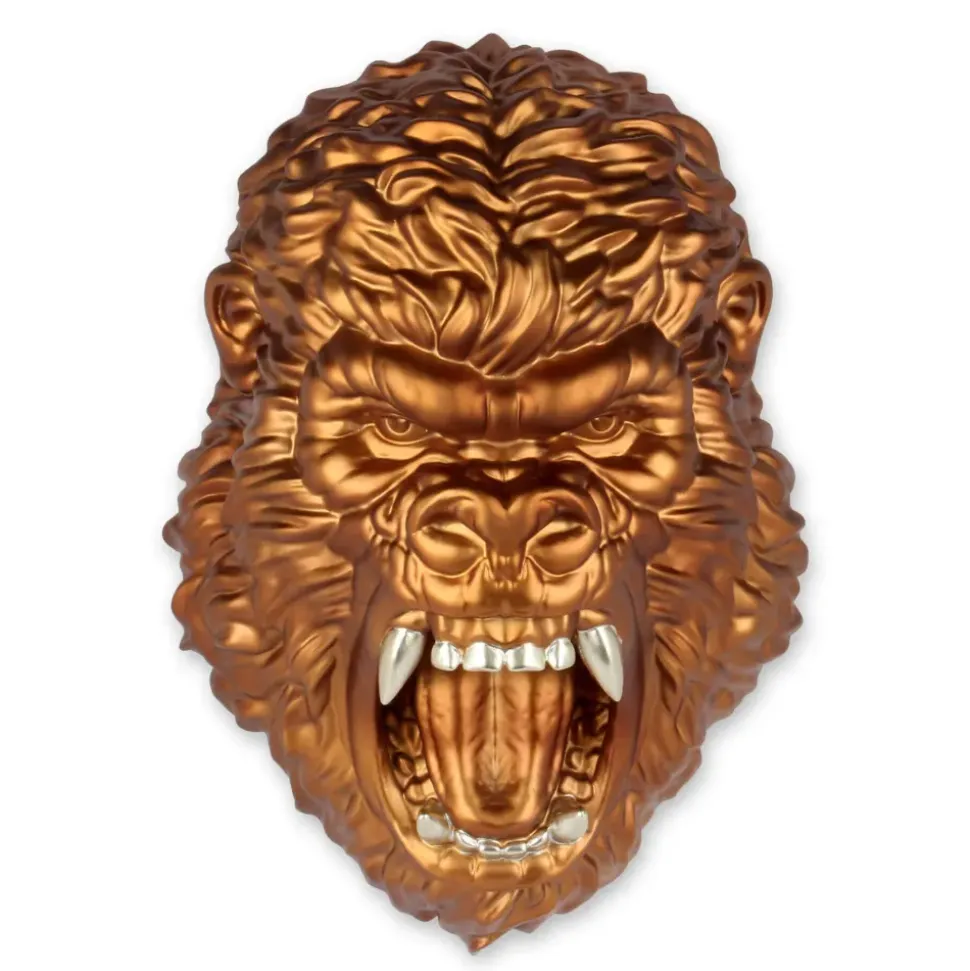 King Gorilla 43cm Bronze Resin Wall Sculpture