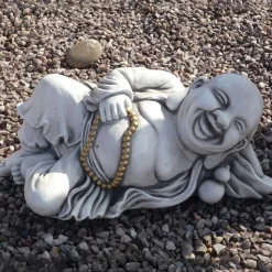 Laying Stone Buddha Garden Ornament