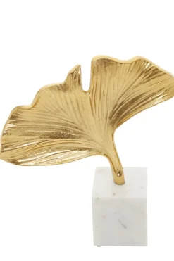 Leaf of Light 30cm Gold Metal Indoor Sculpture