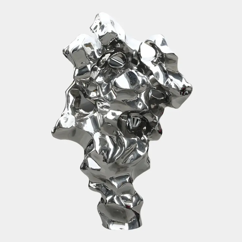 Liquid Mirage 155cm Silver Metal Garden Sculpture