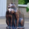 Love Cats Bronze Resin Garden Ornament