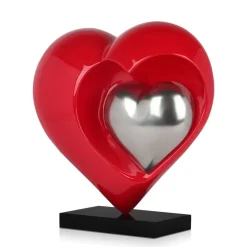 Love Reflection 45cm Red Resin Indoor Sculpture