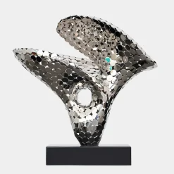 Lucid Motion 47cm Silver Metal Indoor Sculpture