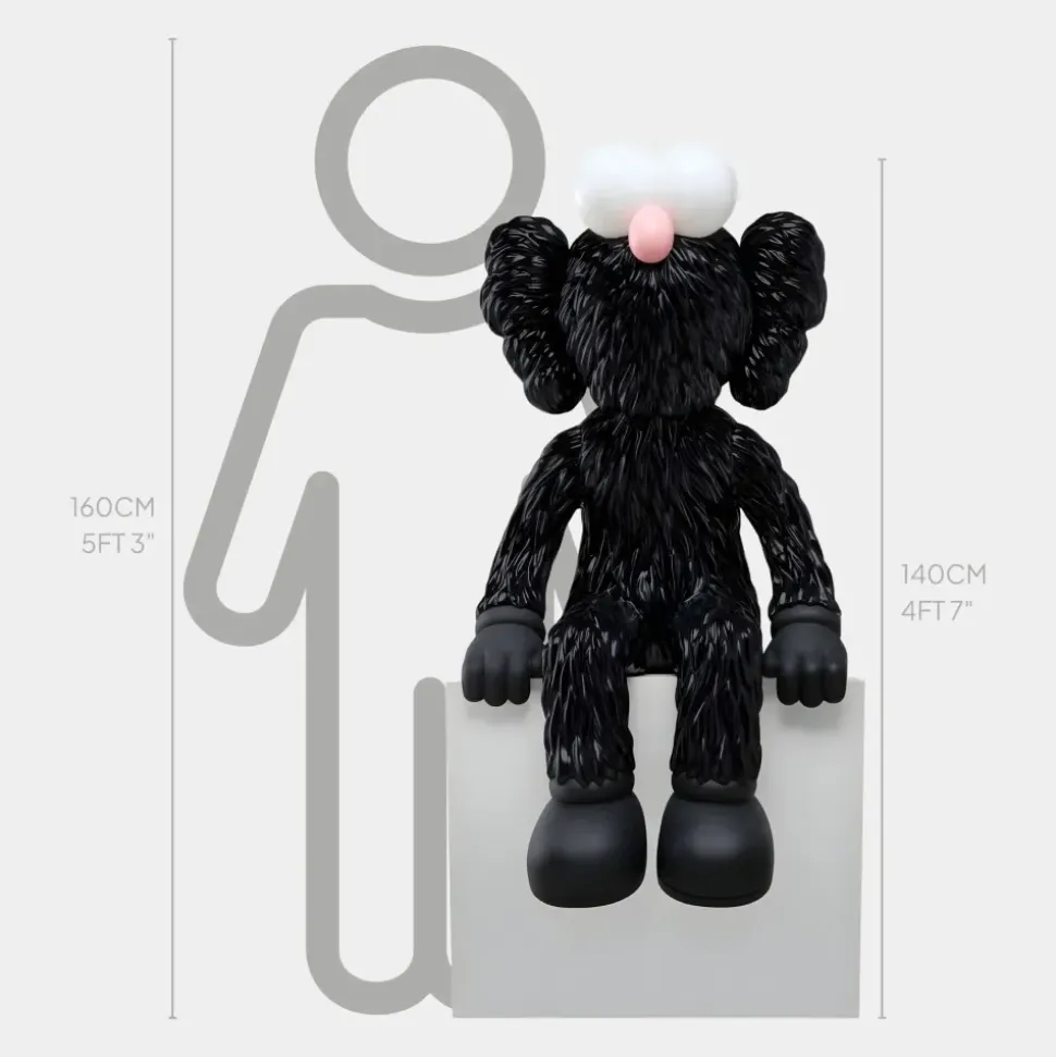 Lucify Fuzz 140cm Black Resin Indoor Sculpture