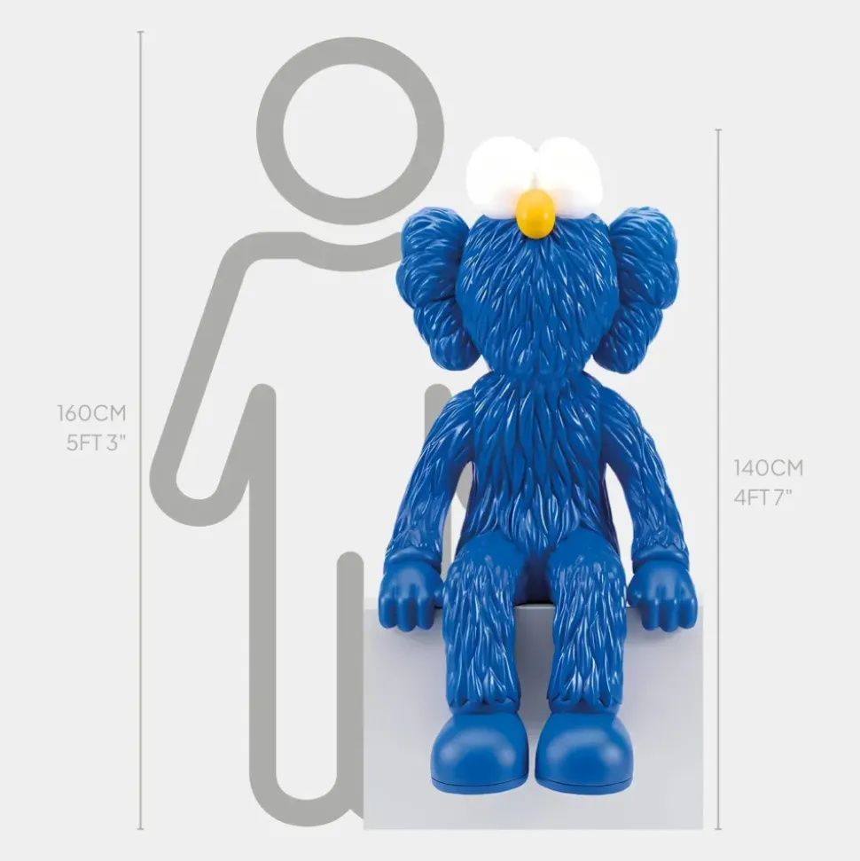 Lucify Fuzz 140cm Blue Resin Indoor Sculpture