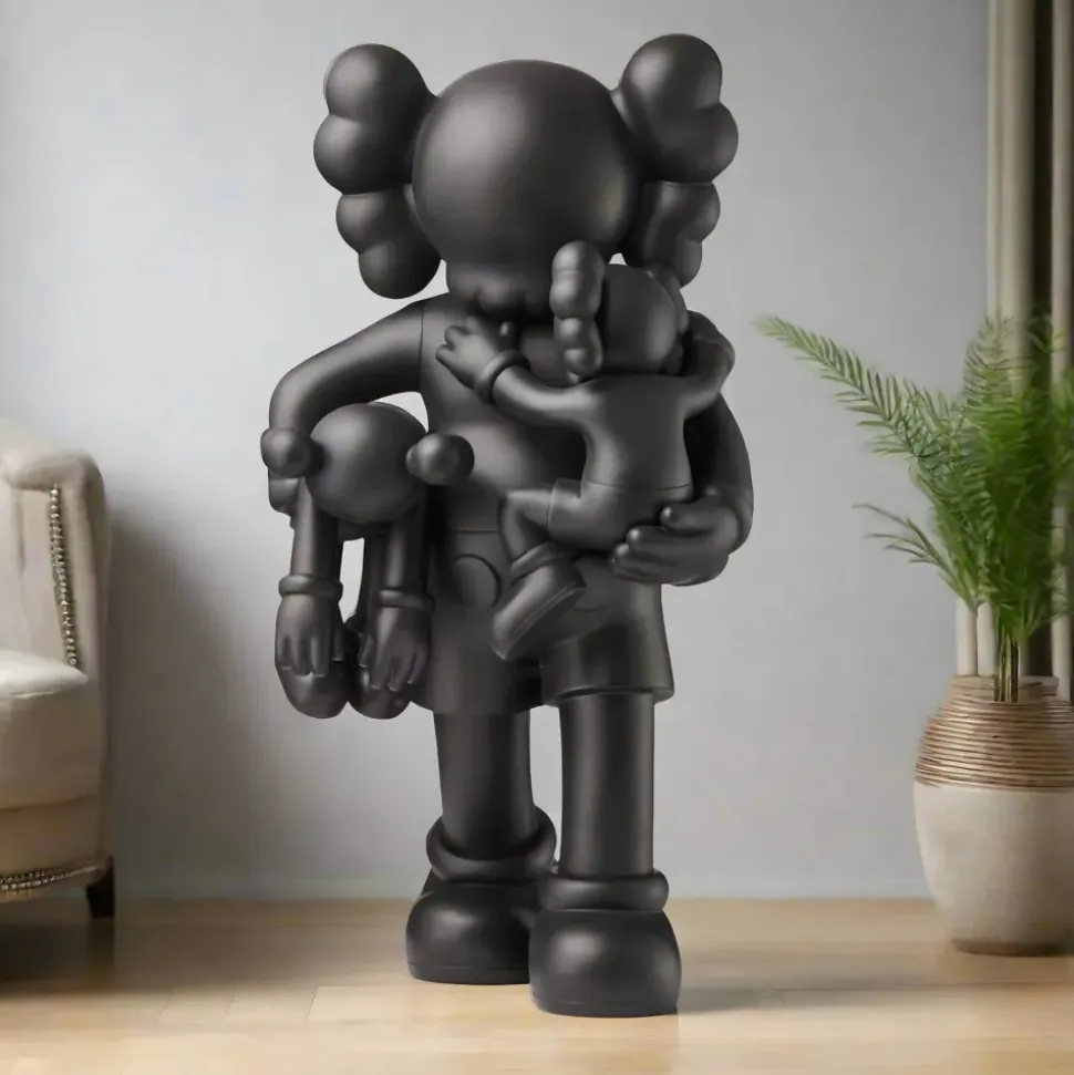 Lucify Go 200cm Black Resin Indoor Sculpture