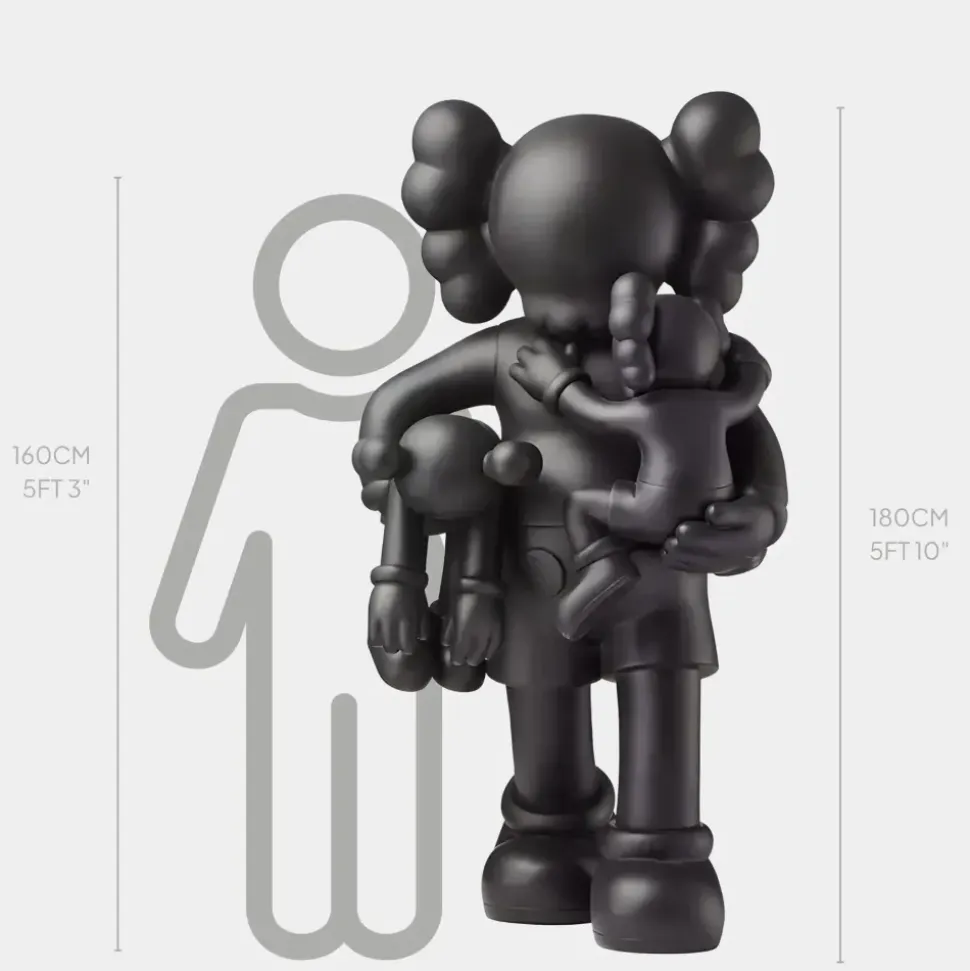 Lucify Go 180cm Black Resin Indoor Sculpture