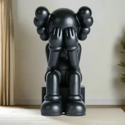 Lucify Hide 70cm Black Resin Indoor Sculpture