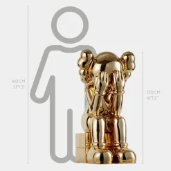 Lucify Hide 130cm Gold Resin Indoor Sculpture