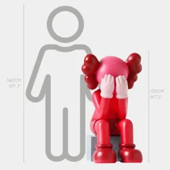 Lucify Hide 130cm Red Resin Indoor Sculpture