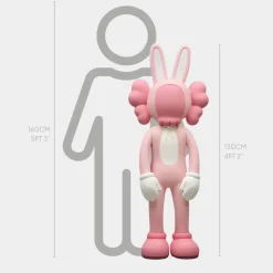 Lucify Rabbit 130cm Pink Resin Indoor Sculpture