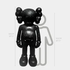 Lucify Seek 170cm Black Resin Indoor Sculpture
