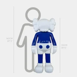 Lucify Seek 135cm Deep Blue Resin Indoor Sculpture