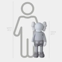 Lucify Seek 100cm Grey Resin Indoor Sculpture