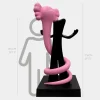 Lucify Viper 176cm Pink Resin Indoor Sculpture
