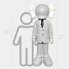 Lucify Vogue 180cm Grey Resin Indoor Sculpture