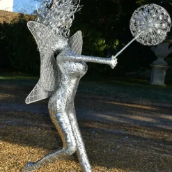 Luna Fairy Metal Wire Garden Sculpture