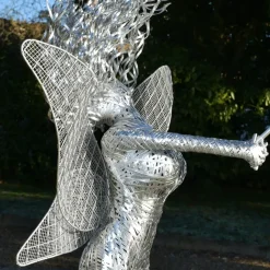 Luna Fairy Metal Wire Garden Sculpture