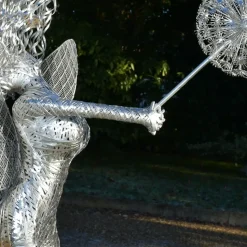 Luna Fairy Metal Wire Garden Sculpture