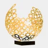 Lunar Sphere 44cm Gold Metal Indoor Sculpture