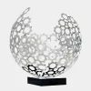 Lunar Sphere 44cm Silver Metal Indoor Sculpture