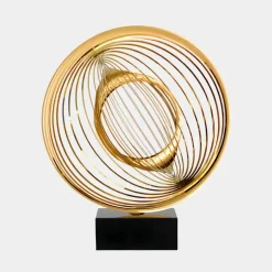 Luxe Sphere 67cm Gold Metal Indoor Sculpture