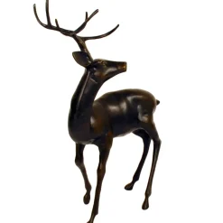 Majestic Deer Bronze Metal Garden Statue