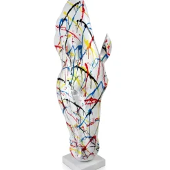 Majestic Horse Head 151cm Multicoloured Resin Sculpture