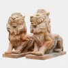 Majestic Lion 100cm Yellow Marble Garden Statue