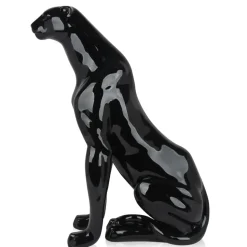 Majestic Panther 78cm Black Resin Indoor Sculpture