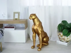 Majestic Panther 78cm Bronze Resin Indoor Sculpture
