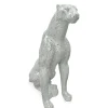 Majestic Panther 80cm Silver Resin Indoor Sculpture